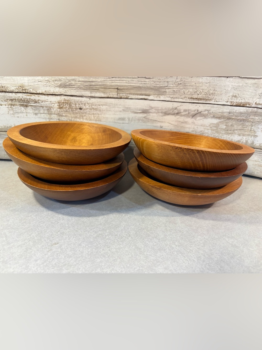 Set of 6 wooden salad bowls Baribocraft